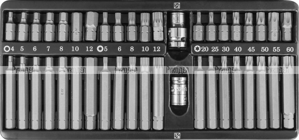 S29H4142SM Jonnesway Набор вставок-бит 10 мм DR с переходниками, 42 предмета