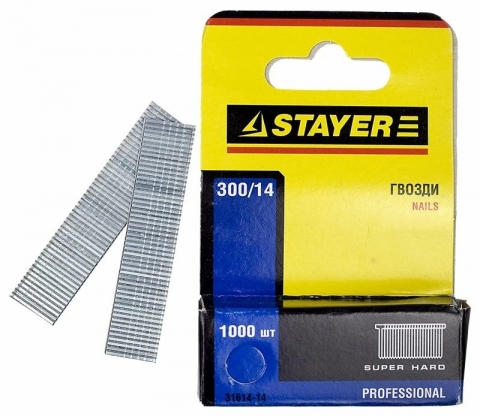 products/Гвозди закаленные для степлера 1000 шт. (тип 300; 12 мм), Stayer, арт. 31614-12
