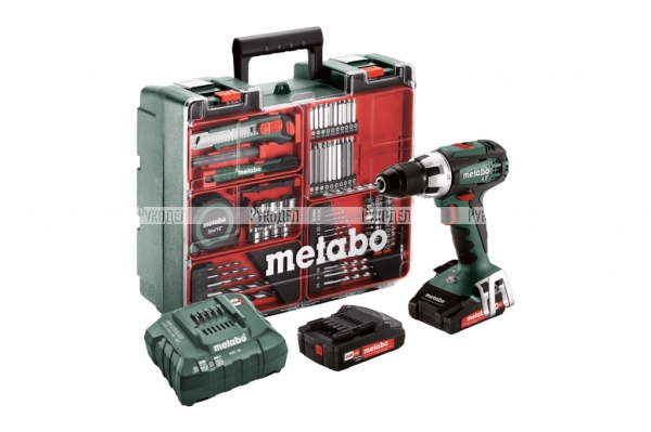 Дрель аккумуляторная плюс набор оснастки METABO BS 18 LT Set 602102600