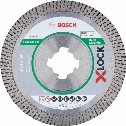 products/Алмазный диск по керамике 115×22.23×1.8×10 мм X-LOCK Best for Hard Ceramic Bosch 2608615134