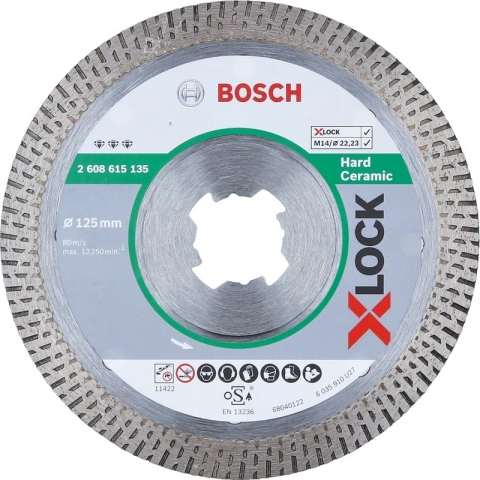 products/Алмазный диск по керамике 125×22.23×1.8×10 мм X-LOCK Best for Hard Ceramic Bosch 2608615135