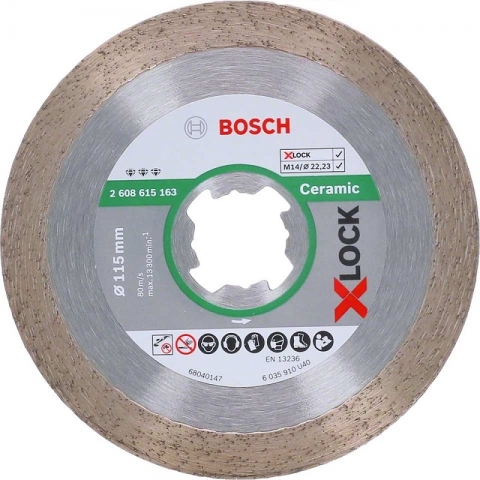 products/Алмазный диск по керамике 115×22.23×1.8×10 мм X-LOCK Best for Ceramic Bosch 2608615163