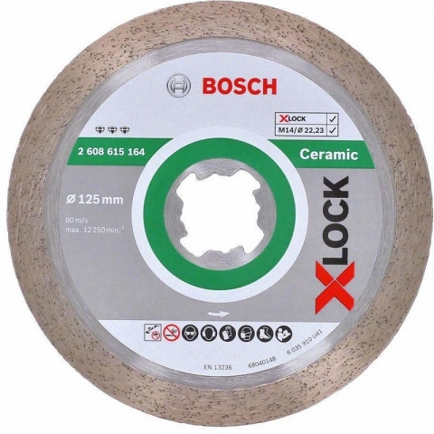 products/Алмазный диск по керамике 125×22.23×1.8×10 мм X-LOCK Best for Ceramic Bosch 2608615164