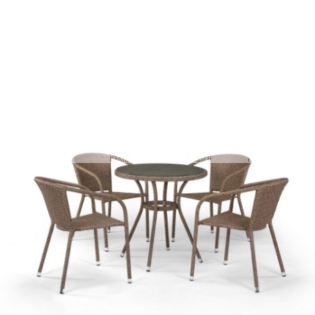 Комплект мебели Afina 4+1 T282ANT/Y137C-W56 Light Brown 4Pcs