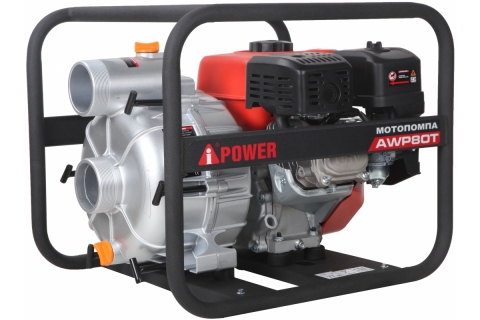 products/Бензиновая мотопомпа для грязной воды A-iPower AWP80Т, арт. 30231