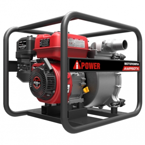 products/Бензиновая мотопомпа для сильнозагрязненной воды A-iPower AWP50TX, арт. 30321