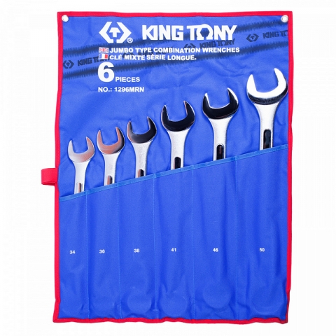 products/Набор ключей комбинированных 34-50 мм чехол из теторона 6 предметов King Tony, арт. 1296MRN