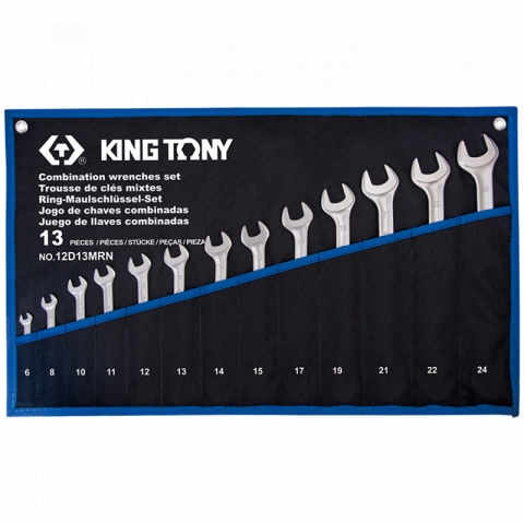 products/Набор комбинированных ключей, 6-24 мм, чехол из теторона, 13 предметов, KING TONY, арт. 12D13MRN