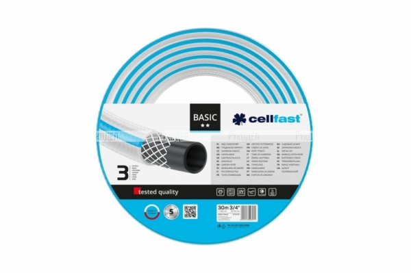 Садовый шланг 3 слоя Cellfast BASIC 3/4" 30 м арт.10-421