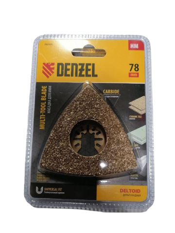 products/Насадка для МФИ шлифовальная дельтавидная, HM, по плитке и дереву, 78 мм Denzel 782323