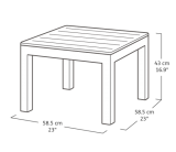 Стол Orlando Small Table капучино (17209132) Keter 696037