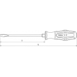 Отвертка стержневая ударная шлицевая, Thorvik SL8х200 мм арт. SDLG820