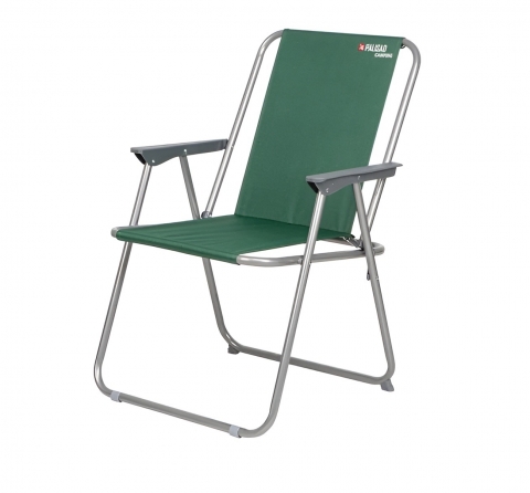 products/Стул PALISAD "Camping", складной, с подлокотниками, сталь/пластик, темно-зелёный