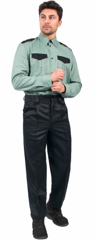 products/Рубашка охранника с длинным рукавом мужская, зеленый, Факел арт. 87468500