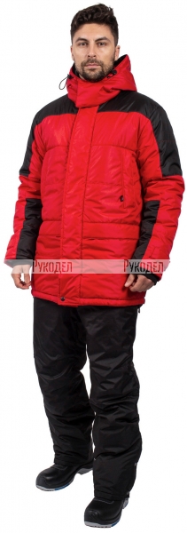 Куртка зимняя Европа (тк.Дюспо), красный/черный, Факел арт. 87472331