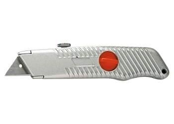 products/Нож, 18 мм, выдвижное трапециевидное лезвие, металлический корпус MATRIX