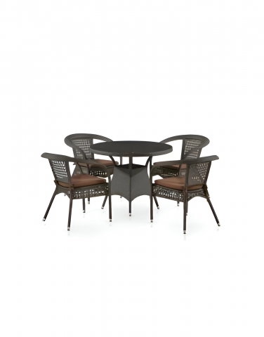 products/Комплект мебели Afina T220CT, искусственный ротанг, 4 кресла, стол