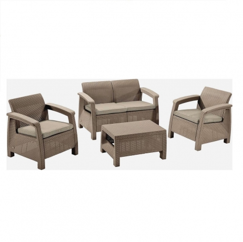 products/Комплект мебели(им. ротанга)  2+1+1 Yalta 2set  AFM-1020B Beige