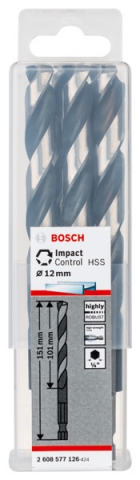 products/Сверло по металлу Impact Control (12х151 мм; 5 шт.) Bosch 2608577126