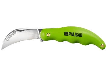 products/Нож садовый, 175 мм, складной, изогнутое лезвие, пластиковая эргономичная рукоятка PALISAD
