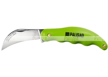 Нож садовый, 175 мм, складной, изогнутое лезвие, пластиковая эргономичная рукоятка PALISAD