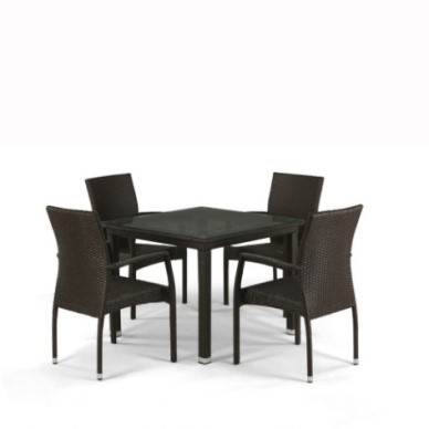 products/Комплект мебели (иск. ротанг)  4+1 T257A/Y379A-W53 Brown 4Pcs