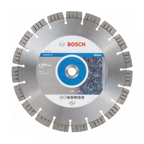 products/Алмазный диск Bosch Best for Stone 300х20 мм, по камню, арт. 2608603747
