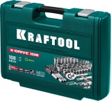 Универсальный набор инструментов 108 предметов KRAFTOOL X-Drive 108, 1/2"+3/8"+1/4" 27888-H108_z03
