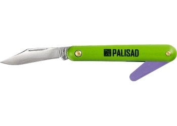 products/Нож садовый, 150 мм, складной, окулировочный, пластиковая рукоятка, пластик. расщепитель PALISAD