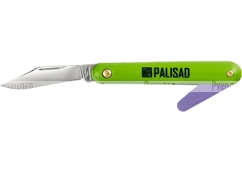 Нож садовый, 150 мм, складной, окулировочный, пластиковая рукоятка, пластик. расщепитель PALISAD
