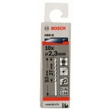 Сверло по металлу HSS-G (10 шт) 2.3×27/53 мм Bosch 2608585476