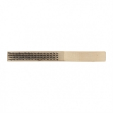 Щетка зачистная 4-х рядная, закаленная прямая проволока с деревянной ручкой, Сибртех, 74804