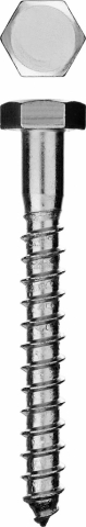 products/Шурупы ШДШ с шестигранной головкой (DIN 571), 120 х 6 мм, 1 100 шт, ЗУБР 300450-06-120-1000