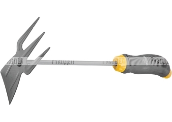 Мотыжка комбинир, профиль трапеция и 3-зубая, эргономичная двухкомп. рукоятка PALISAD LUXE