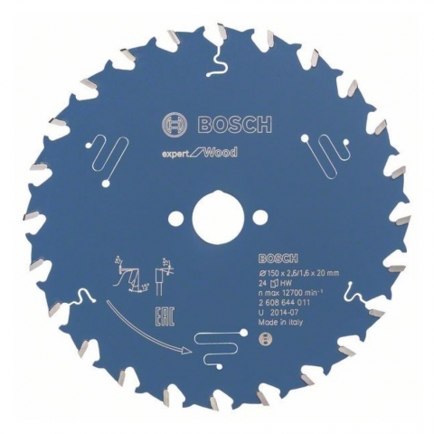 products/Пильный диск Bosch Expert for Wood, 150x20 мм, 24T, по дереву, арт. 2608644011
