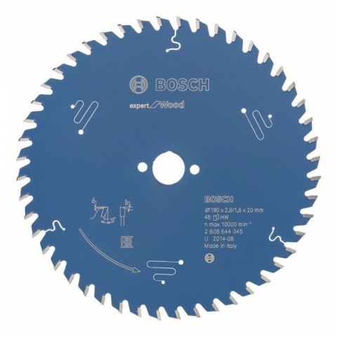 products/Пильный диск Bosch Expert for Wood, 190x20 мм, 48T, по дереву, арт. 2608644045