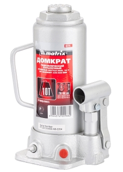 products/Домкрат гидравлический бутылочный, 10 т, h подъема 230–460 мм MATRIX MASTER 50725