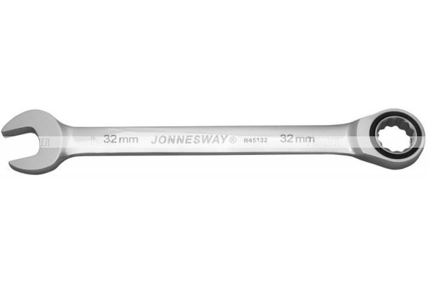 Комбинированный трещоточный ключ 32 мм Jonnesway W45132