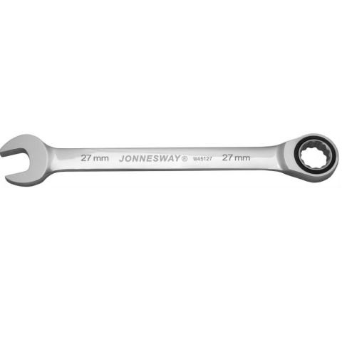 products/W45127 Jonnesway Ключ гаечный комбинированный трещоточный, 27 мм