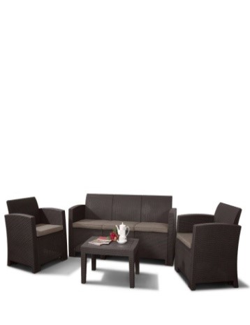 products/Комплект мебели(пластик)  2+1+1 AFM-5018 Brown