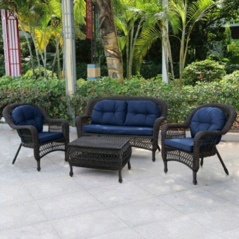 products/Комплект мебели(иск. ротанг)  2+1+1 LV520BB Brown/Blue