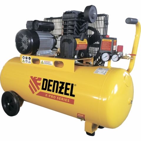 products/Компрессор воздушный Denzel X-PRO PC 2/100-400, 2,3 кВт, 400 л/мин, 100 л, 10 бар, ременной привод, масляный (арт. 58074)