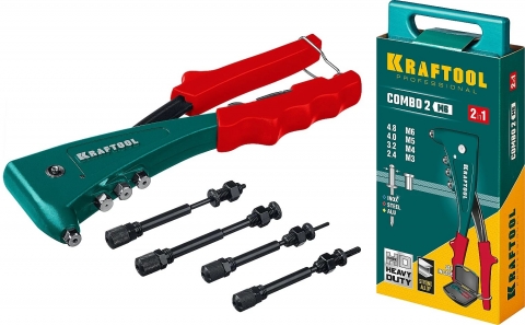 products/Комбинированный заклепочник Kraftool Combo2-M6 в кейсе 31180, резьбовые М3-М6 31180