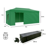 Тент-шатер садовый быстро сборный Helex 4366 3x6х3м полиэстер зеленый