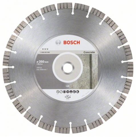products/Алмазный диск Bosch Best for Concrete350-25.4 2608603800