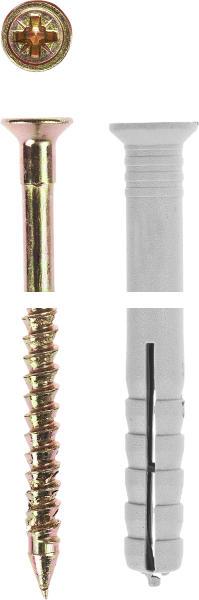Дюбель-гвоздь полипропиленовый, потайный бортик, 8 x 140 мм, 500 шт, ЗУБР 4-301340-08-140
