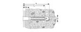Дюбель рамный нейлоновый, в комплекте с оцинкованным шурупом, шлиц Pz, 10 x 100 мм, 50 шт, ЗУБР Профессионал 4-301455-10-100