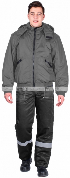 Куртка демисезонная Бомбер (тк.Дюспо), серый