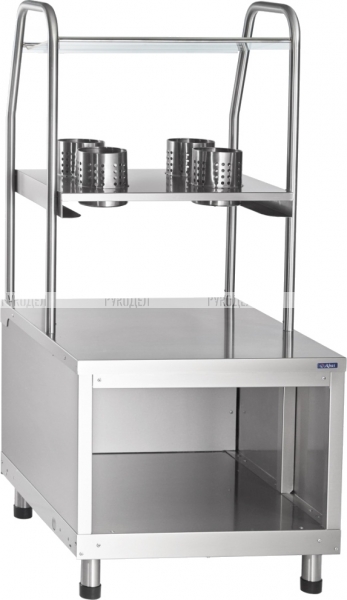 Прилавок для столовых приборов ПСПХ-70КМ, хлебница, 4 нерж. стакана (630 мм), ABAT арт. 210000802696