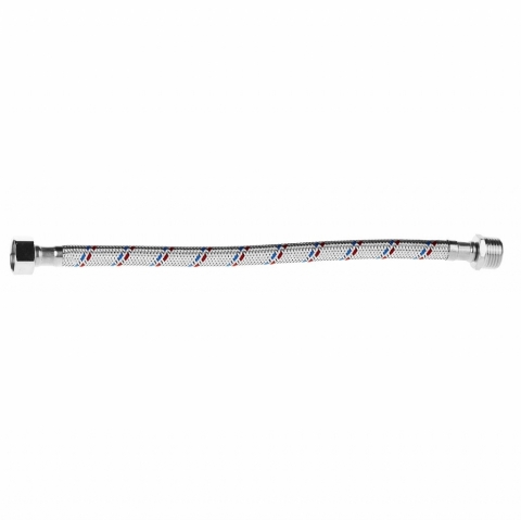 products/Подводка гибкая ЗУБР 51005-G/S-030 для воды, оплетка из нержавеющей стали, г/ш 1/2" - 0,3м